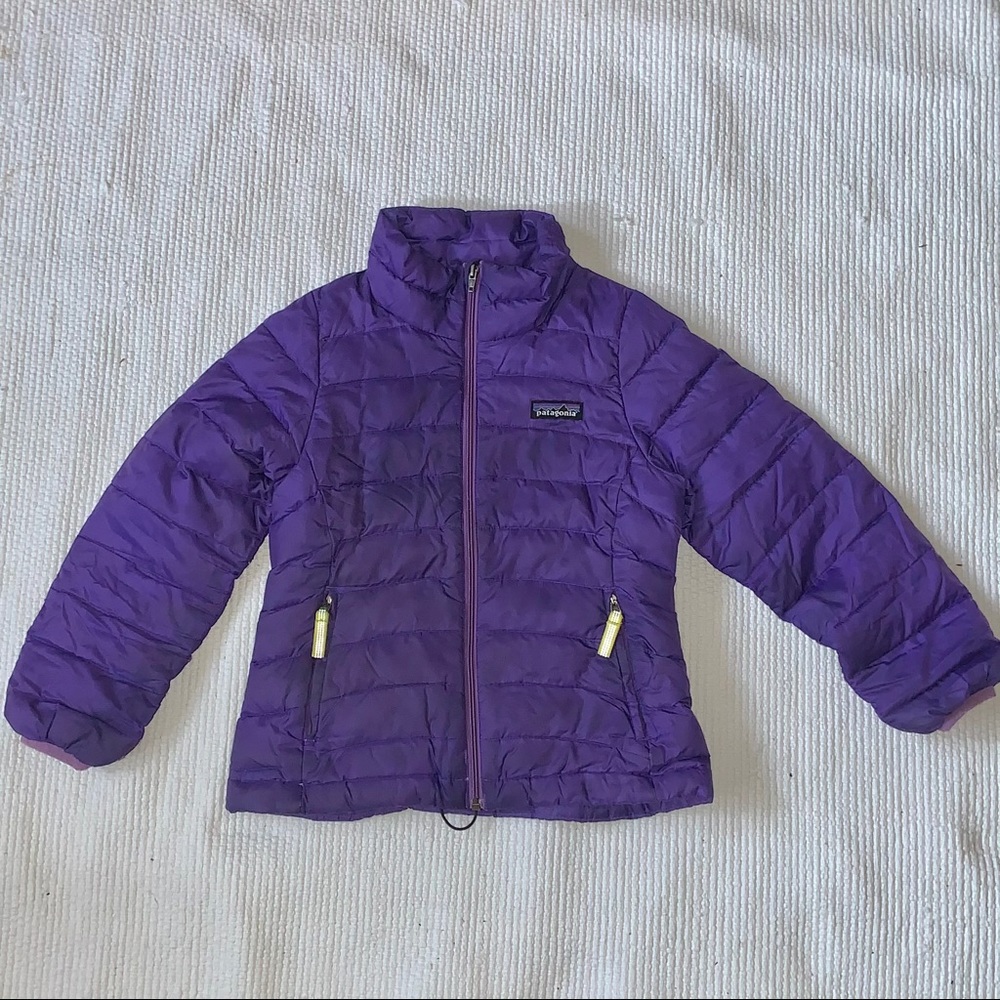 kids patagonia puffer jacket, xs (5-6), purple 💜